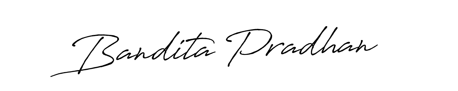 Use a signature maker to create a handwritten signature online. With this signature software, you can design (Antro_Vectra_Bolder) your own signature for name Bandita Pradhan. Bandita Pradhan signature style 7 images and pictures png