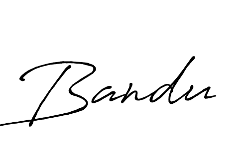 How to make Bandu signature? Antro_Vectra_Bolder is a professional autograph style. Create handwritten signature for Bandu name. Bandu signature style 7 images and pictures png