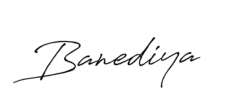 Make a beautiful signature design for name Banediya. With this signature (Antro_Vectra_Bolder) style, you can create a handwritten signature for free. Banediya signature style 7 images and pictures png