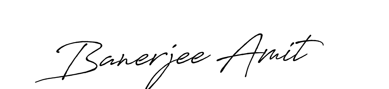 Make a beautiful signature design for name Banerjee Amit. With this signature (Antro_Vectra_Bolder) style, you can create a handwritten signature for free. Banerjee Amit signature style 7 images and pictures png