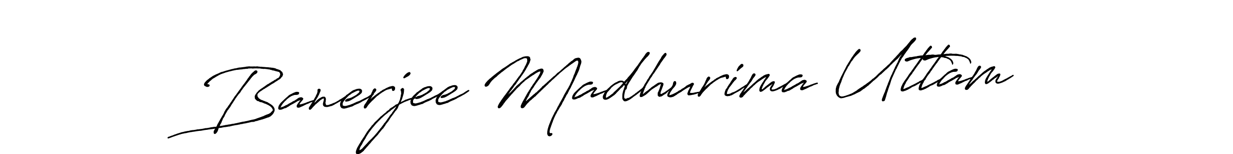 Create a beautiful signature design for name Banerjee Madhurima Uttam. With this signature (Antro_Vectra_Bolder) fonts, you can make a handwritten signature for free. Banerjee Madhurima Uttam signature style 7 images and pictures png