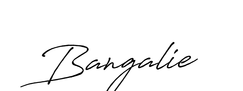 Design your own signature with our free online signature maker. With this signature software, you can create a handwritten (Antro_Vectra_Bolder) signature for name Bangalie. Bangalie signature style 7 images and pictures png
