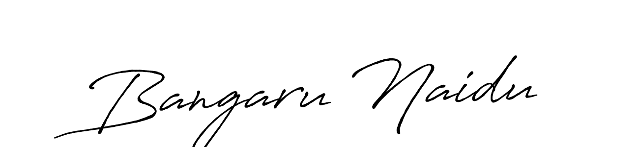 Create a beautiful signature design for name Bangaru Naidu. With this signature (Antro_Vectra_Bolder) fonts, you can make a handwritten signature for free. Bangaru Naidu signature style 7 images and pictures png