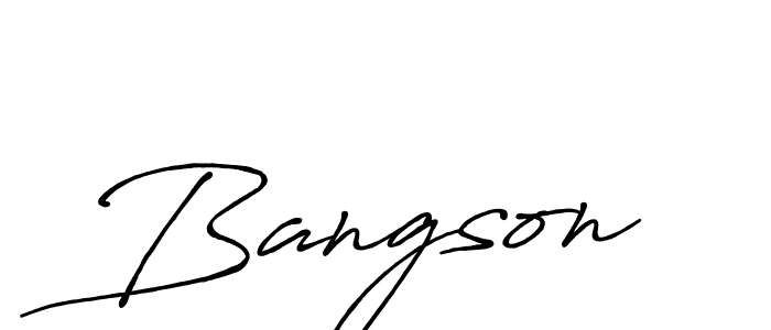 Similarly Antro_Vectra_Bolder is the best handwritten signature design. Signature creator online .You can use it as an online autograph creator for name Bangson. Bangson signature style 7 images and pictures png