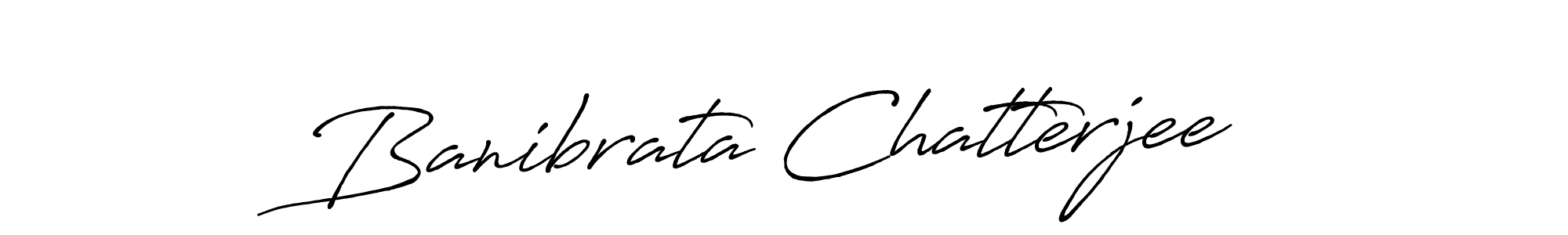 Create a beautiful signature design for name Banibrata Chatterjee. With this signature (Antro_Vectra_Bolder) fonts, you can make a handwritten signature for free. Banibrata Chatterjee signature style 7 images and pictures png