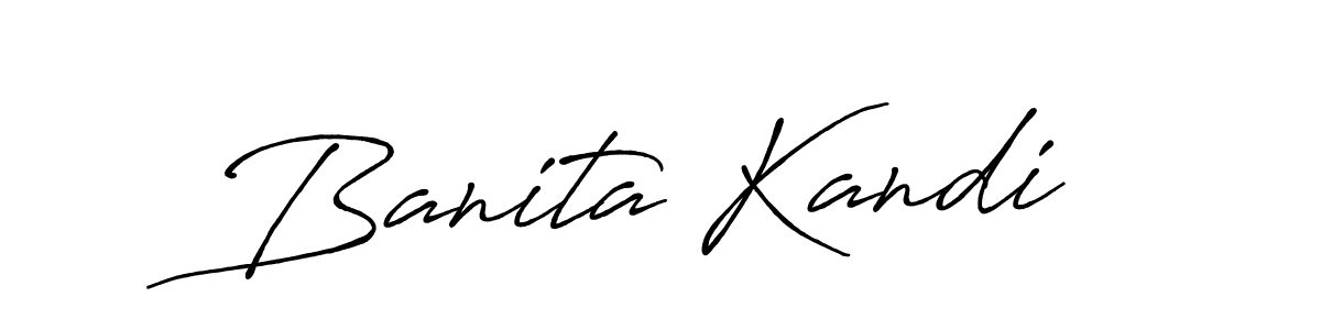 Banita Kandi stylish signature style. Best Handwritten Sign (Antro_Vectra_Bolder) for my name. Handwritten Signature Collection Ideas for my name Banita Kandi. Banita Kandi signature style 7 images and pictures png