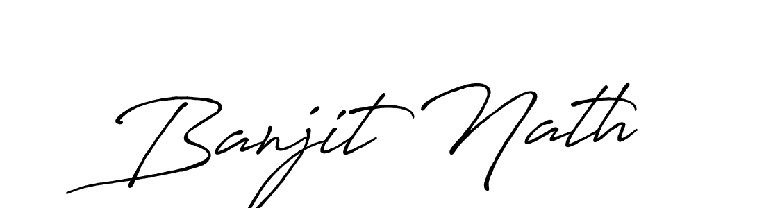 The best way (Antro_Vectra_Bolder) to make a short signature is to pick only two or three words in your name. The name Banjit Nath include a total of six letters. For converting this name. Banjit Nath signature style 7 images and pictures png