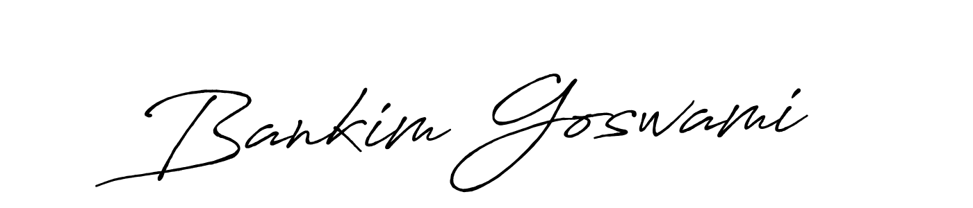 Create a beautiful signature design for name Bankim Goswami. With this signature (Antro_Vectra_Bolder) fonts, you can make a handwritten signature for free. Bankim Goswami signature style 7 images and pictures png