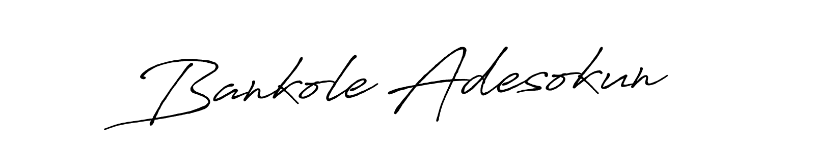Antro_Vectra_Bolder is a professional signature style that is perfect for those who want to add a touch of class to their signature. It is also a great choice for those who want to make their signature more unique. Get Bankole Adesokun name to fancy signature for free. Bankole Adesokun signature style 7 images and pictures png