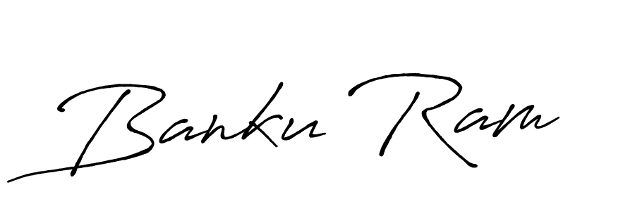 Banku Ram stylish signature style. Best Handwritten Sign (Antro_Vectra_Bolder) for my name. Handwritten Signature Collection Ideas for my name Banku Ram. Banku Ram signature style 7 images and pictures png