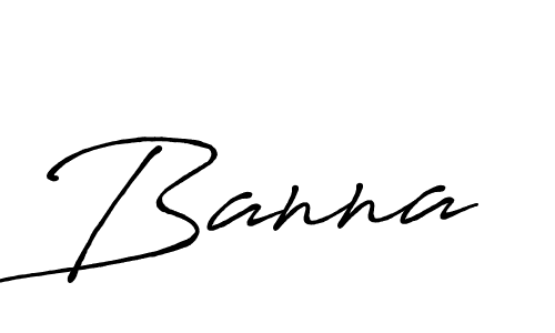 How to make Banna signature? Antro_Vectra_Bolder is a professional autograph style. Create handwritten signature for Banna name. Banna signature style 7 images and pictures png