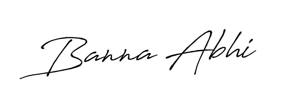 Also we have Banna Abhi name is the best signature style. Create professional handwritten signature collection using Antro_Vectra_Bolder autograph style. Banna Abhi signature style 7 images and pictures png