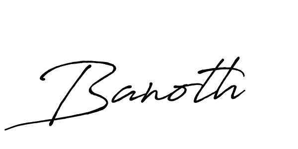 How to make Banoth name signature. Use Antro_Vectra_Bolder style for creating short signs online. This is the latest handwritten sign. Banoth signature style 7 images and pictures png