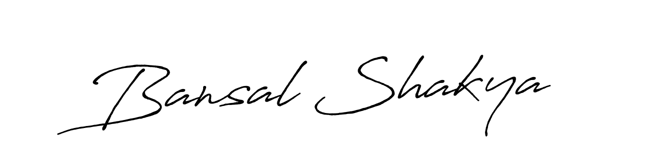 Use a signature maker to create a handwritten signature online. With this signature software, you can design (Antro_Vectra_Bolder) your own signature for name Bansal Shakya. Bansal Shakya signature style 7 images and pictures png