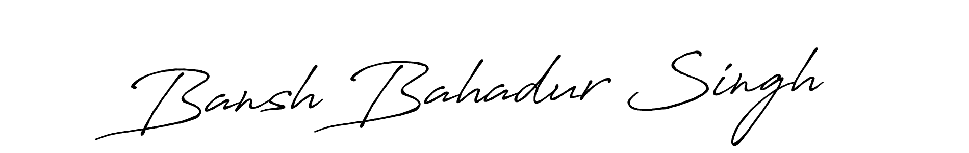 How to make Bansh Bahadur Singh name signature. Use Antro_Vectra_Bolder style for creating short signs online. This is the latest handwritten sign. Bansh Bahadur Singh signature style 7 images and pictures png