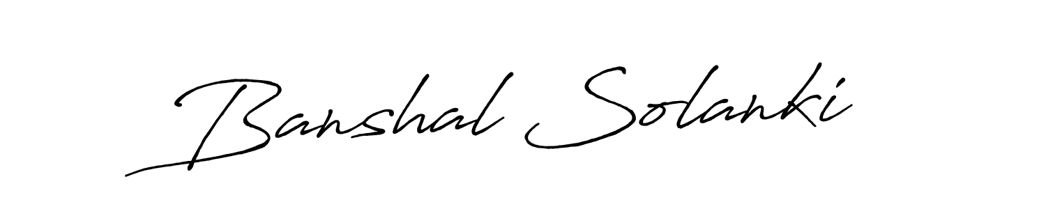 Make a beautiful signature design for name Banshal Solanki. With this signature (Antro_Vectra_Bolder) style, you can create a handwritten signature for free. Banshal Solanki signature style 7 images and pictures png