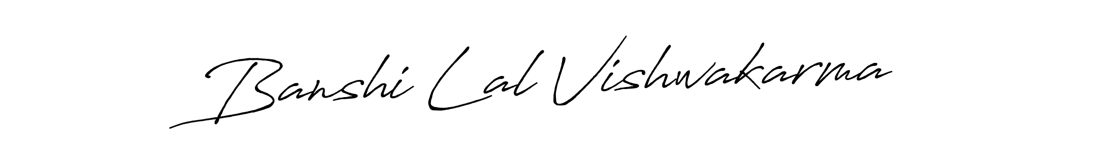 Create a beautiful signature design for name Banshi Lal Vishwakarma. With this signature (Antro_Vectra_Bolder) fonts, you can make a handwritten signature for free. Banshi Lal Vishwakarma signature style 7 images and pictures png