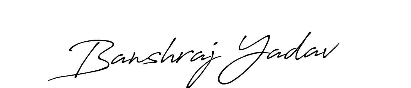 Use a signature maker to create a handwritten signature online. With this signature software, you can design (Antro_Vectra_Bolder) your own signature for name Banshraj Yadav. Banshraj Yadav signature style 7 images and pictures png