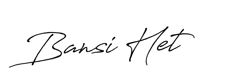 How to make Bansi Het signature? Antro_Vectra_Bolder is a professional autograph style. Create handwritten signature for Bansi Het name. Bansi Het signature style 7 images and pictures png