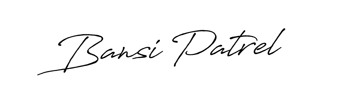 Make a beautiful signature design for name Bansi Patrel. Use this online signature maker to create a handwritten signature for free. Bansi Patrel signature style 7 images and pictures png