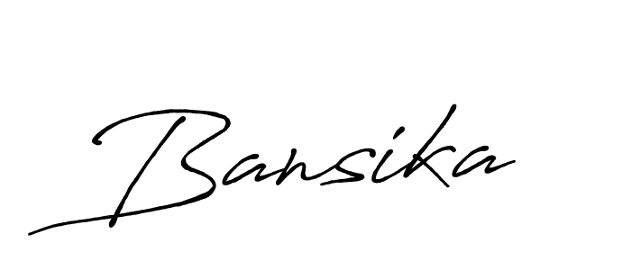 Create a beautiful signature design for name Bansika. With this signature (Antro_Vectra_Bolder) fonts, you can make a handwritten signature for free. Bansika signature style 7 images and pictures png