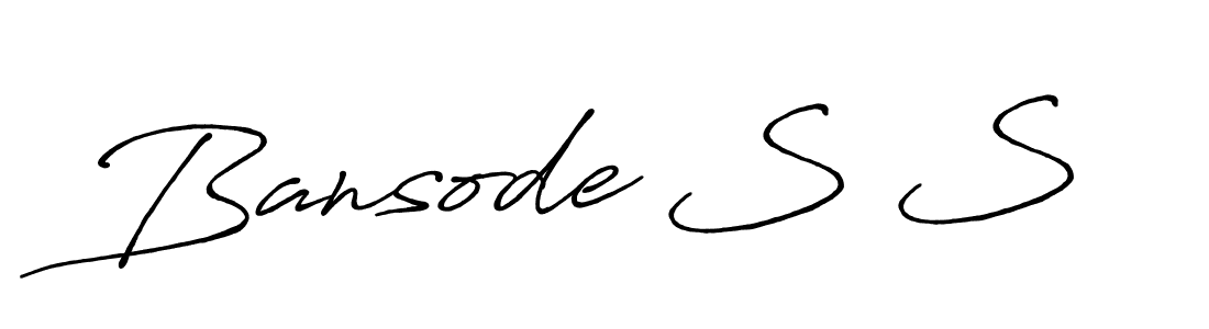 This is the best signature style for the Bansode S S name. Also you like these signature font (Antro_Vectra_Bolder). Mix name signature. Bansode S S signature style 7 images and pictures png