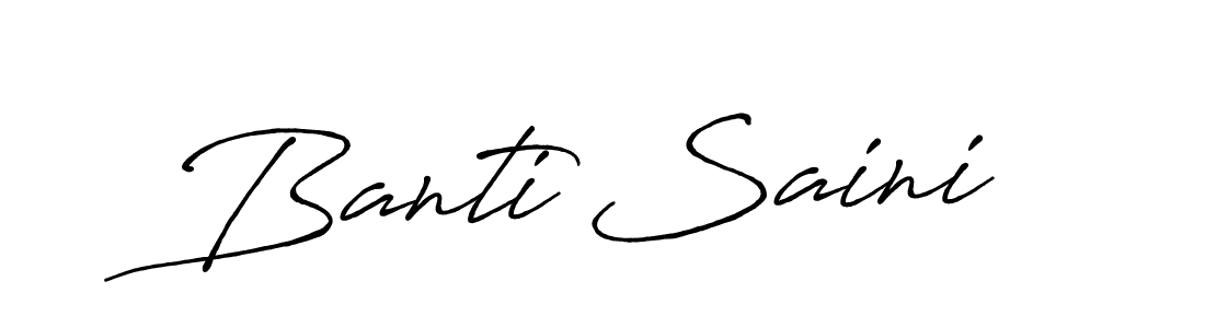 How to make Banti Saini signature? Antro_Vectra_Bolder is a professional autograph style. Create handwritten signature for Banti Saini name. Banti Saini signature style 7 images and pictures png