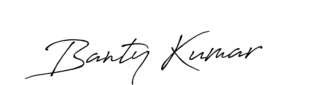 Design your own signature with our free online signature maker. With this signature software, you can create a handwritten (Antro_Vectra_Bolder) signature for name Banty Kumar. Banty Kumar signature style 7 images and pictures png