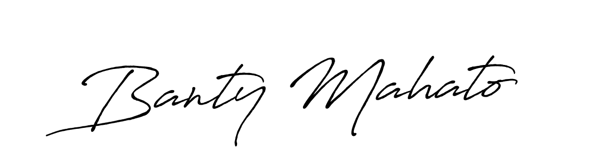 Antro_Vectra_Bolder is a professional signature style that is perfect for those who want to add a touch of class to their signature. It is also a great choice for those who want to make their signature more unique. Get Banty Mahato name to fancy signature for free. Banty Mahato signature style 7 images and pictures png
