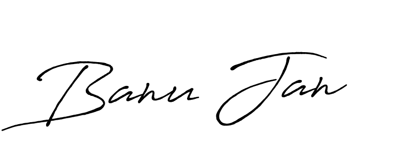 How to make Banu Jan name signature. Use Antro_Vectra_Bolder style for creating short signs online. This is the latest handwritten sign. Banu Jan signature style 7 images and pictures png