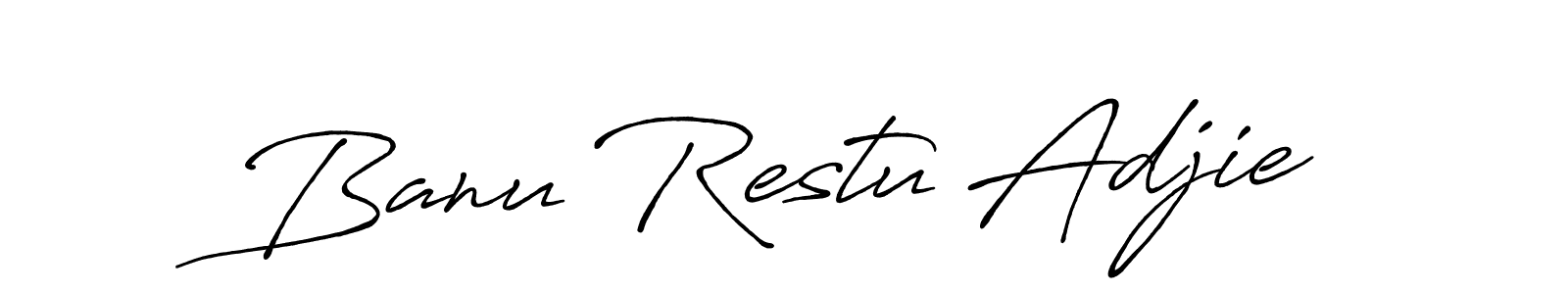if you are searching for the best signature style for your name Banu Restu Adjie. so please give up your signature search. here we have designed multiple signature styles  using Antro_Vectra_Bolder. Banu Restu Adjie signature style 7 images and pictures png