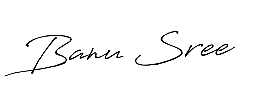 Make a beautiful signature design for name Banu Sree. With this signature (Antro_Vectra_Bolder) style, you can create a handwritten signature for free. Banu Sree signature style 7 images and pictures png