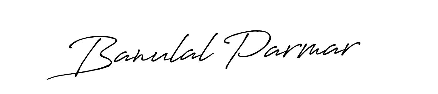 How to make Banulal Parmar name signature. Use Antro_Vectra_Bolder style for creating short signs online. This is the latest handwritten sign. Banulal Parmar signature style 7 images and pictures png