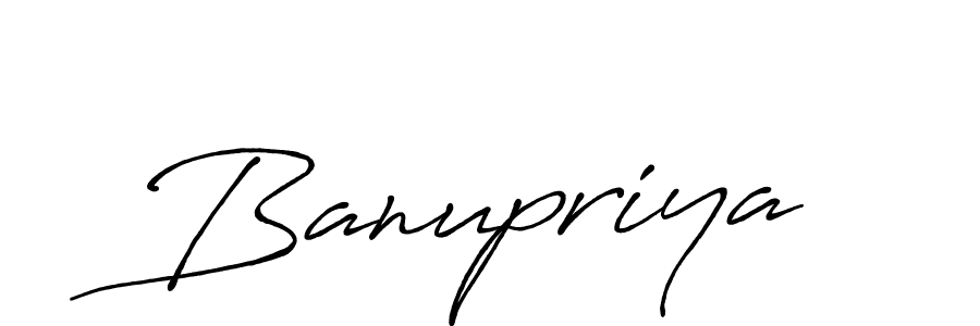 Design your own signature with our free online signature maker. With this signature software, you can create a handwritten (Antro_Vectra_Bolder) signature for name Banupriya. Banupriya signature style 7 images and pictures png