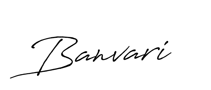 Design your own signature with our free online signature maker. With this signature software, you can create a handwritten (Antro_Vectra_Bolder) signature for name Banvari. Banvari signature style 7 images and pictures png