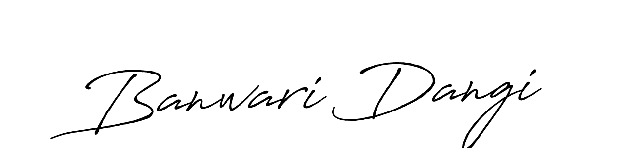 The best way (Antro_Vectra_Bolder) to make a short signature is to pick only two or three words in your name. The name Banwari Dangi include a total of six letters. For converting this name. Banwari Dangi signature style 7 images and pictures png