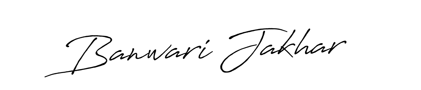Make a beautiful signature design for name Banwari Jakhar. With this signature (Antro_Vectra_Bolder) style, you can create a handwritten signature for free. Banwari Jakhar signature style 7 images and pictures png