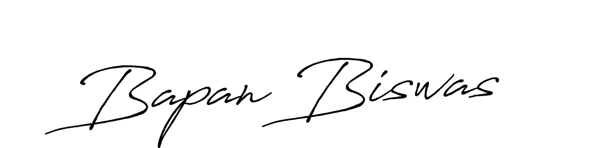 Use a signature maker to create a handwritten signature online. With this signature software, you can design (Antro_Vectra_Bolder) your own signature for name Bapan Biswas. Bapan Biswas signature style 7 images and pictures png