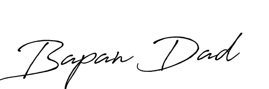 Use a signature maker to create a handwritten signature online. With this signature software, you can design (Antro_Vectra_Bolder) your own signature for name Bapan Dad. Bapan Dad signature style 7 images and pictures png