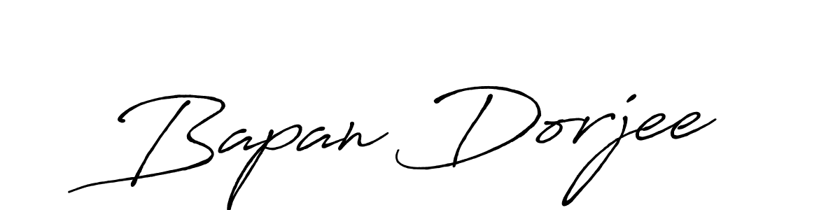 Also we have Bapan Dorjee name is the best signature style. Create professional handwritten signature collection using Antro_Vectra_Bolder autograph style. Bapan Dorjee signature style 7 images and pictures png
