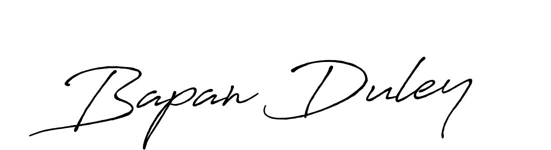 How to make Bapan Duley signature? Antro_Vectra_Bolder is a professional autograph style. Create handwritten signature for Bapan Duley name. Bapan Duley signature style 7 images and pictures png