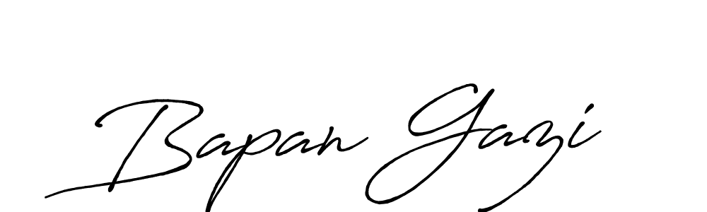 Bapan Gazi stylish signature style. Best Handwritten Sign (Antro_Vectra_Bolder) for my name. Handwritten Signature Collection Ideas for my name Bapan Gazi. Bapan Gazi signature style 7 images and pictures png