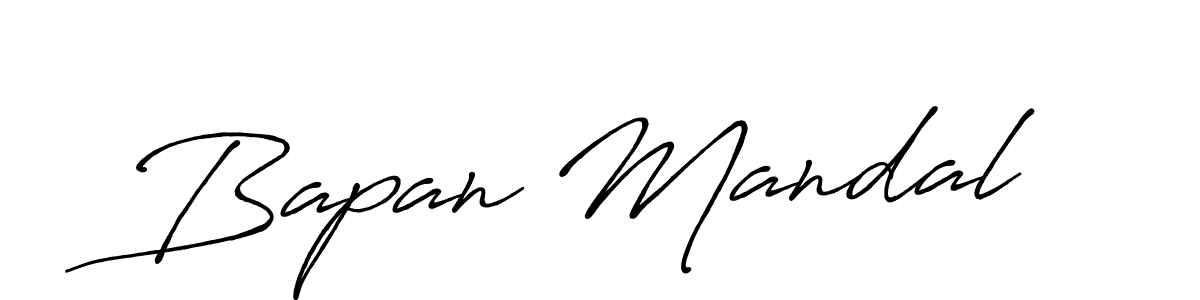 Create a beautiful signature design for name Bapan Mandal. With this signature (Antro_Vectra_Bolder) fonts, you can make a handwritten signature for free. Bapan Mandal signature style 7 images and pictures png