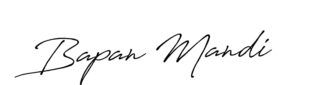 The best way (Antro_Vectra_Bolder) to make a short signature is to pick only two or three words in your name. The name Bapan Mandi include a total of six letters. For converting this name. Bapan Mandi signature style 7 images and pictures png