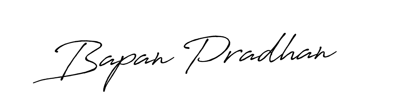 Make a beautiful signature design for name Bapan Pradhan. With this signature (Antro_Vectra_Bolder) style, you can create a handwritten signature for free. Bapan Pradhan signature style 7 images and pictures png