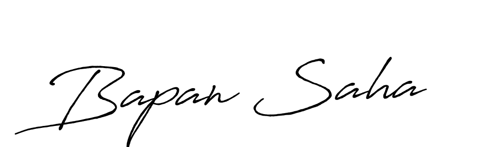 How to make Bapan Saha name signature. Use Antro_Vectra_Bolder style for creating short signs online. This is the latest handwritten sign. Bapan Saha signature style 7 images and pictures png