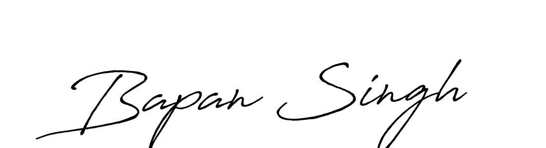 How to make Bapan Singh name signature. Use Antro_Vectra_Bolder style for creating short signs online. This is the latest handwritten sign. Bapan Singh signature style 7 images and pictures png