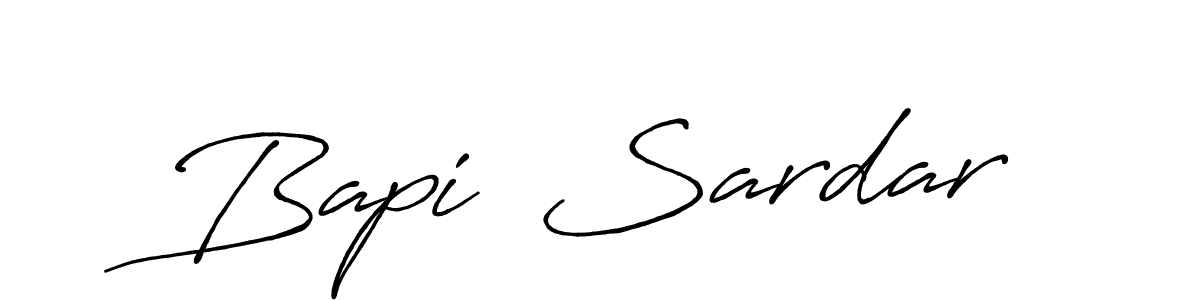 Make a beautiful signature design for name Bapi  Sardar. With this signature (Antro_Vectra_Bolder) style, you can create a handwritten signature for free. Bapi  Sardar signature style 7 images and pictures png