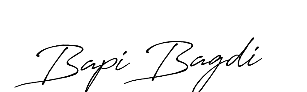 Make a beautiful signature design for name Bapi Bagdi. With this signature (Antro_Vectra_Bolder) style, you can create a handwritten signature for free. Bapi Bagdi signature style 7 images and pictures png