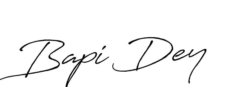 The best way (Antro_Vectra_Bolder) to make a short signature is to pick only two or three words in your name. The name Bapi Dey include a total of six letters. For converting this name. Bapi Dey signature style 7 images and pictures png